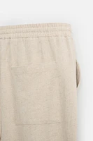 REGULAR FIT VISCOSE - LINEN PANTS