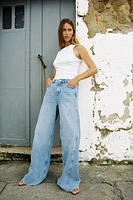 Z1975 WIDE LEG MID-RISE JEANS WITH SIDE SEAMS