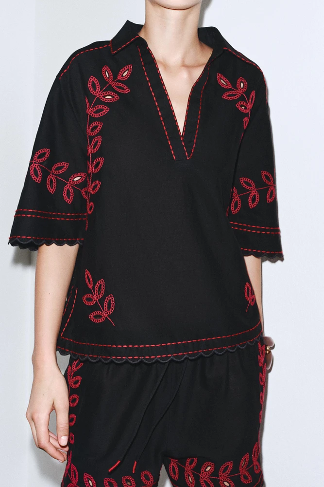 ZW COLLECTION EMBROIDERED SHORTS
