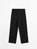 Pantalon de costume à pince en lin - Limited Edition
