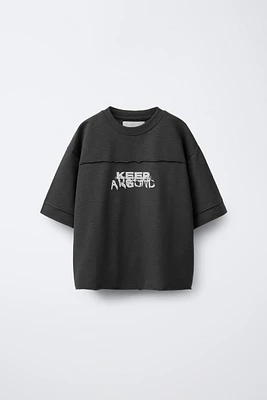 CUT TEXT T-SHIRT