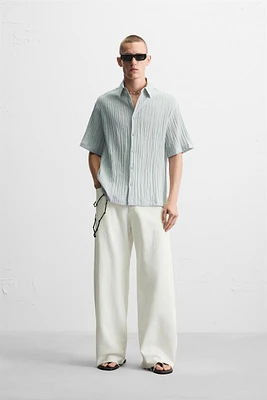 CHEMISE JACQUARD EFFET FROISSÉ