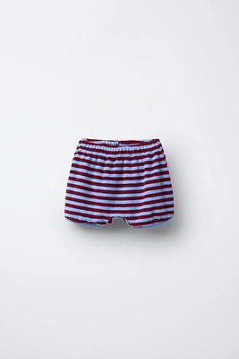 STRIPED TERRYCLOTH BLOOMERS