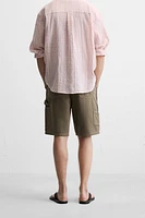 CARPENTER POCKET DENIM SHORTS