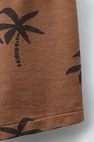 TEXTURED PALM TREE SHORTS