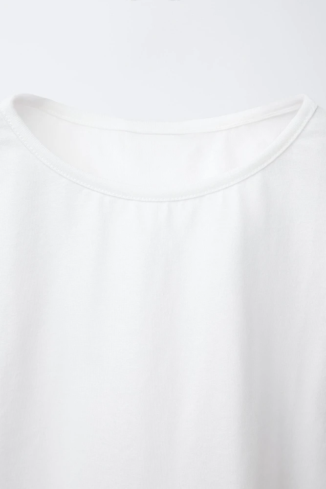 CROCHET SLEEVE T-SHIRT