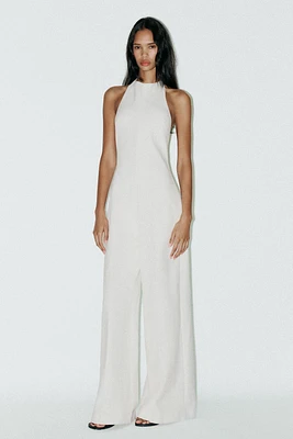 OPEN BACK LONG JUMPSUIT