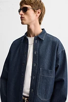 DENIM OVERSHIRT WITH POCKET