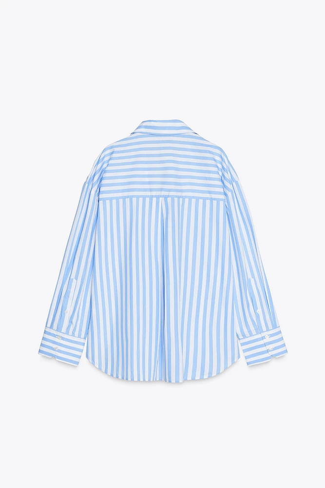 STRIPED POPLIN SHIRT