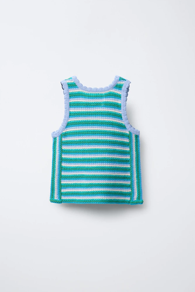 STRIPED KNIT TOP