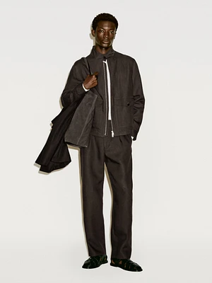 Pantalon à pince en serge 100 % lin - Limited Edition