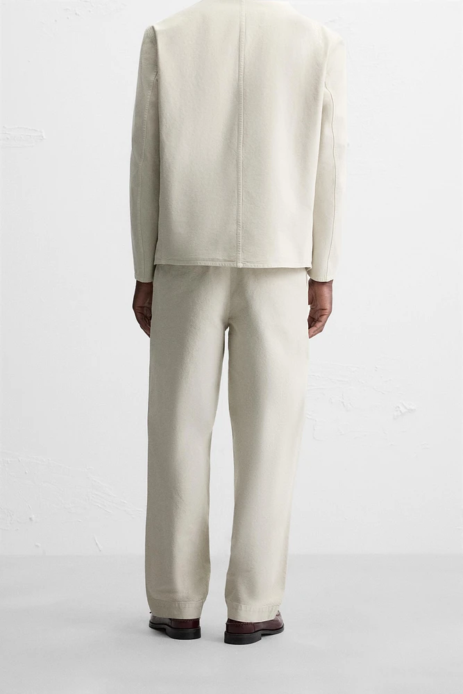 RELAXED FIT SUIT PANTS