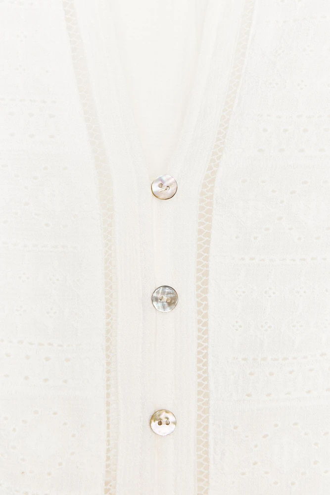 CHEMISE BRODÉE À VOLANTS
