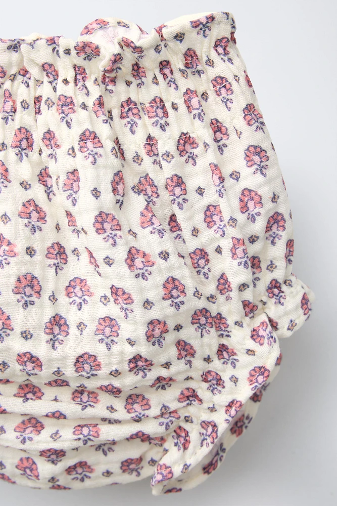 CULOTTE TEXTURÉE À FLEURS