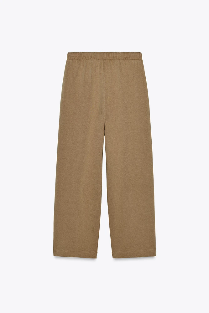 PANTALON LARGE 7/8 DÉLAVÉ