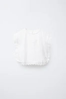 BLOUSE FLEUR BRODÉE PETITS NŒUDS