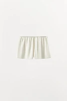 SATIN PAJAMA SHORTS