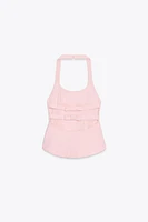 BOW HALTER TOP