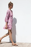 ROBE COURTE À IMPRIMÉ FLORAL