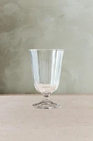 RAISED FACETED WINE GLASS