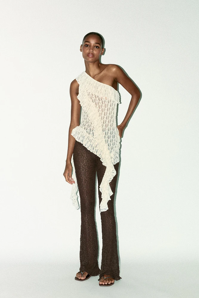 ASYMMETRIC LACE TOP