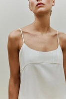 BEIGE SILK TOP