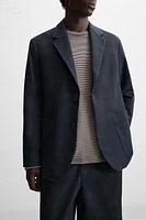 REGULAR FIT TEXTURED BLAZER
