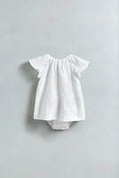 ROBE ET CULOTTE FLEURS BRODÉES