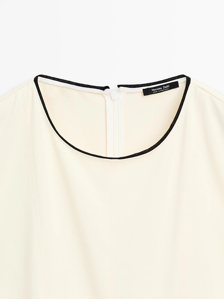 Robe portefeuille contrastante