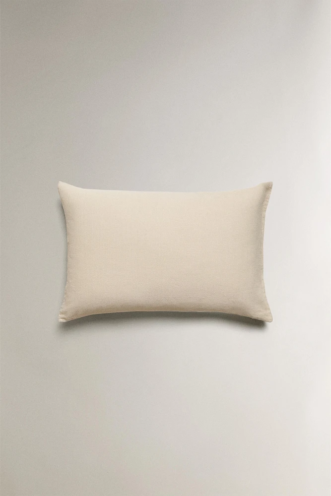 TEXTURED COTTON THROW PILLOW COVER