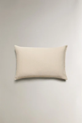 TEXTURED COTTON THROW PILLOW COVER