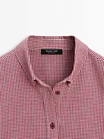 Cotton blend check shirt