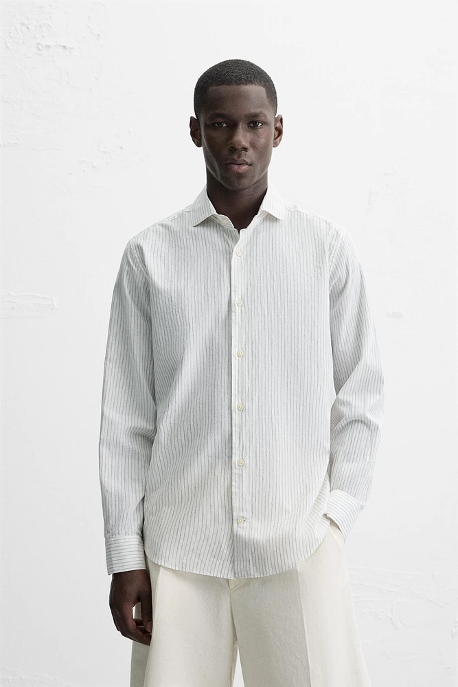 TEXTURED STRIPED SHIRT
