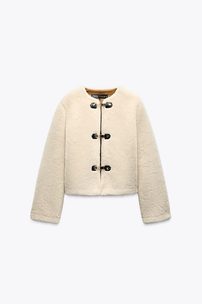 BLOUSON À BRANDEBOURGS DOUBLE FACE