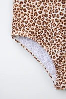 6- YEARS/ ANIMAL PRINT CUT-OUT SWIMSUIT