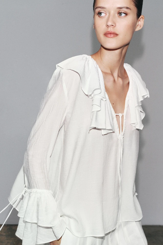 ZW COLLECTION RUFFLED SHIRT