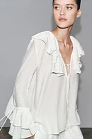ZW COLLECTION RUFFLED SHIRT