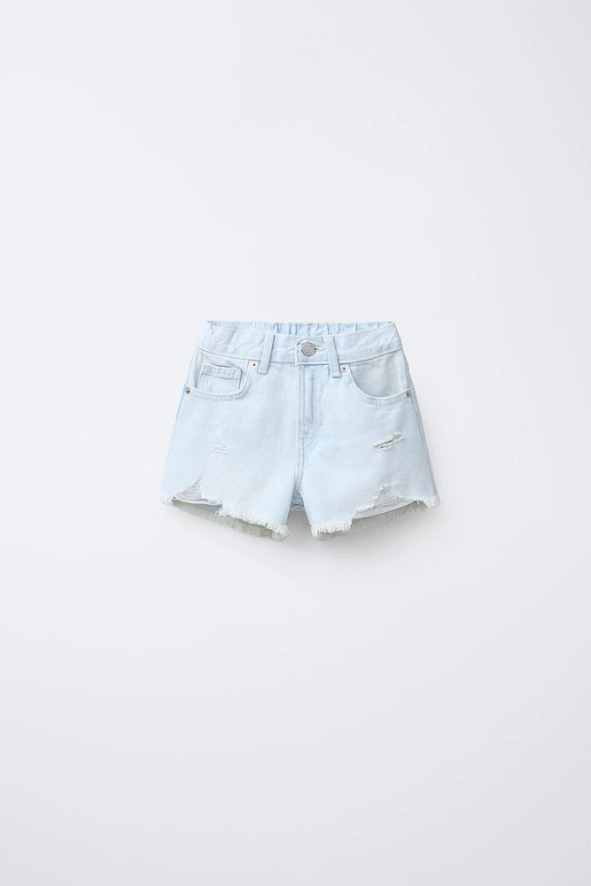 BERMUDA EN DENIM DÉCHIR