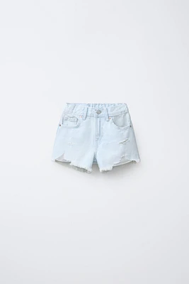 BERMUDA EN DENIM DÉCHIR