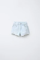 BERMUDA EN DENIM DÉCHIR