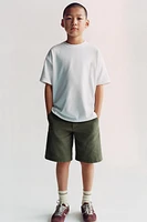 LINEN BLEND CHINO SHORTS