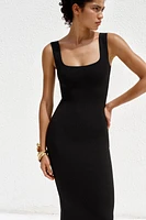 STRETCH SQUARE NECK DRESS