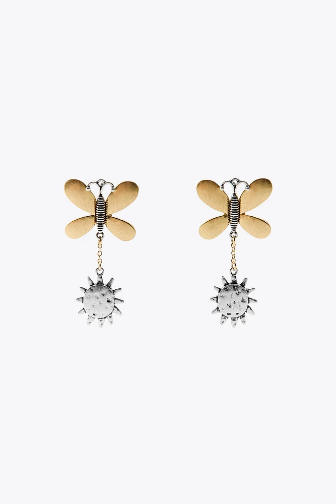 BUTTERFLY CONTRAST EARRINGS