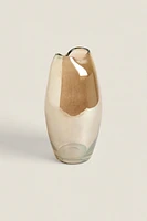TALL SHINY GLASS VASE