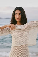 CROCHET LONG SLEEVE TOP