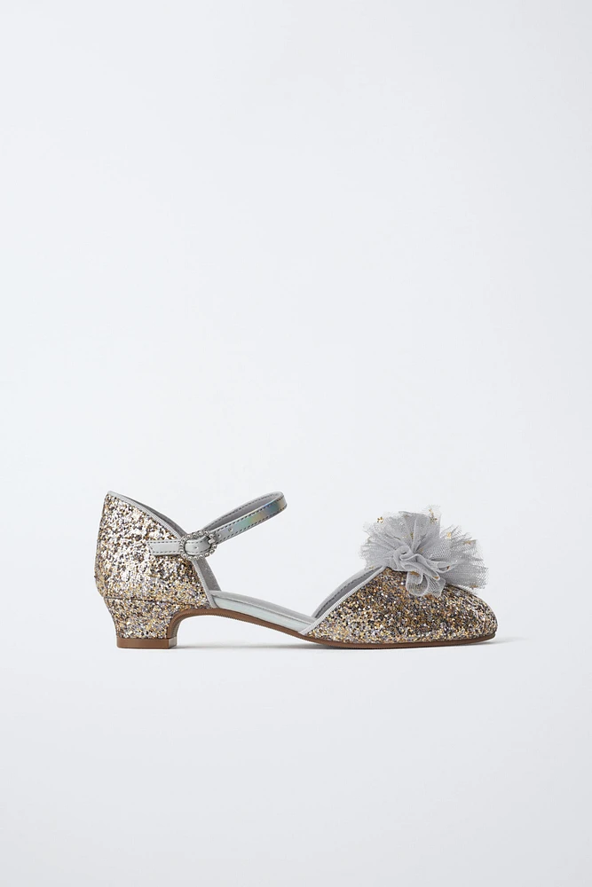 POMPOM HEEL SHOES