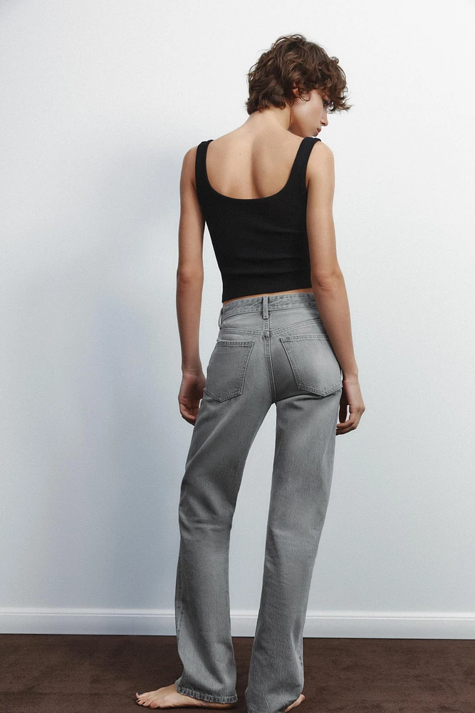 TRF MID-RISE STRAIGHT LEG JEANS