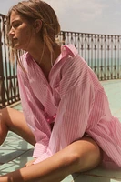CHEMISE OVERSIZE EN POPELINE RAYÉE