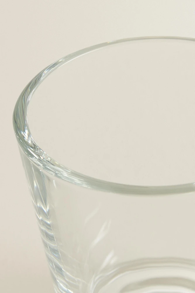 TRANSPARENT GLASS CAPPUCCINO CUP