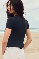 BACK SEAMED T-SHIRT